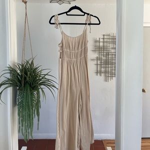 Urban Outfitters Cream Jumpsuit